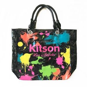 Kitson Los Angeles Sequin Paint Splash Tote Bag